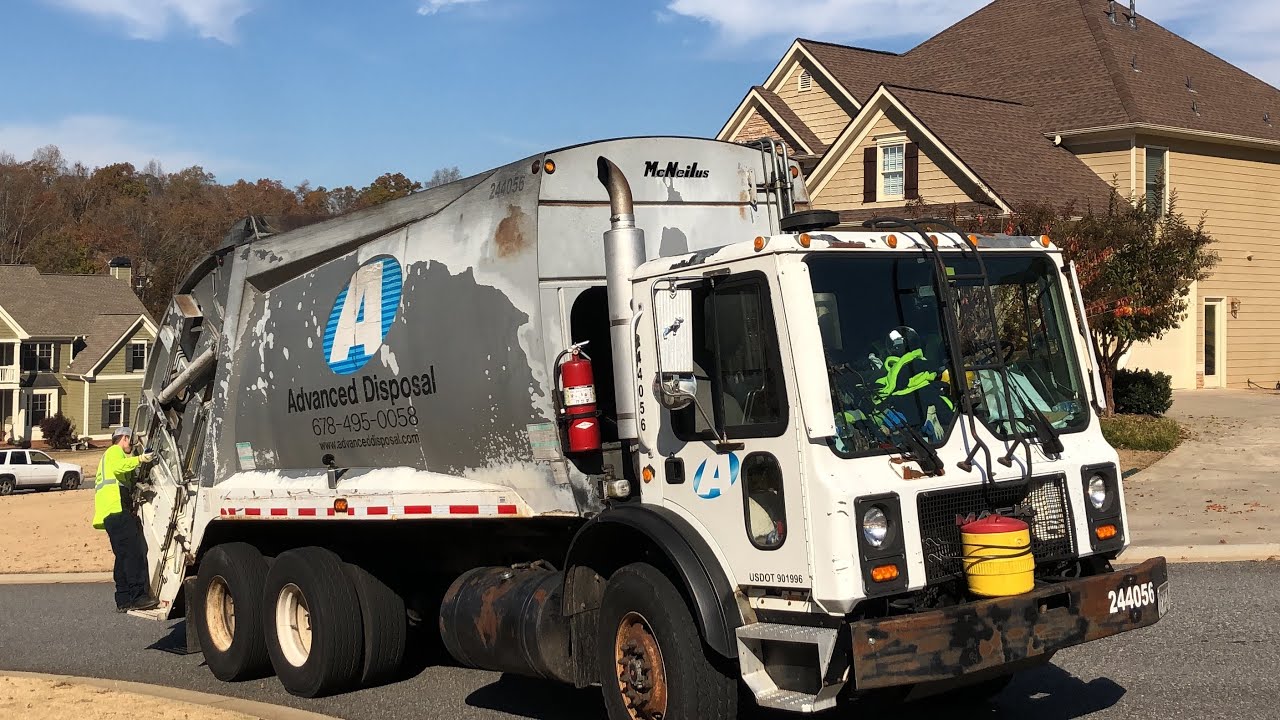 Advanced disposal: Mack MR mcneilus rear loaders