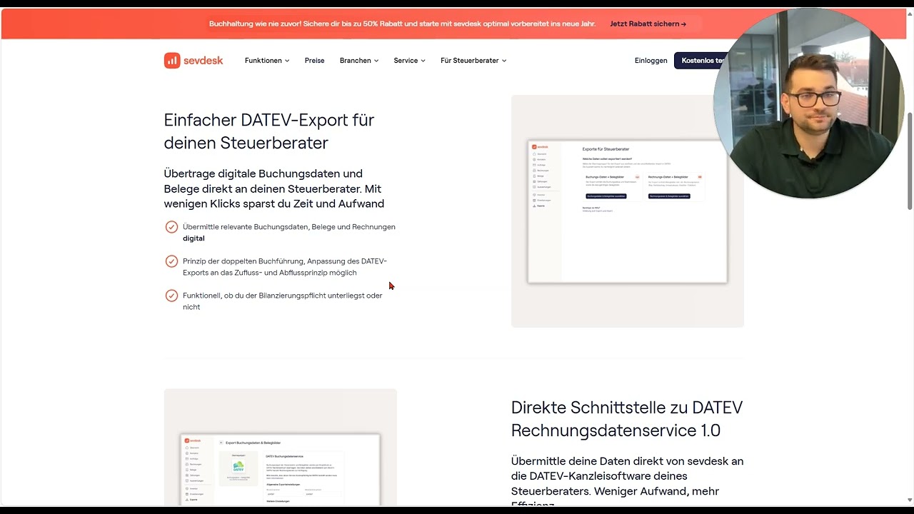 SEVDESK - Lohnt sich die DATEV Schnittstelle?