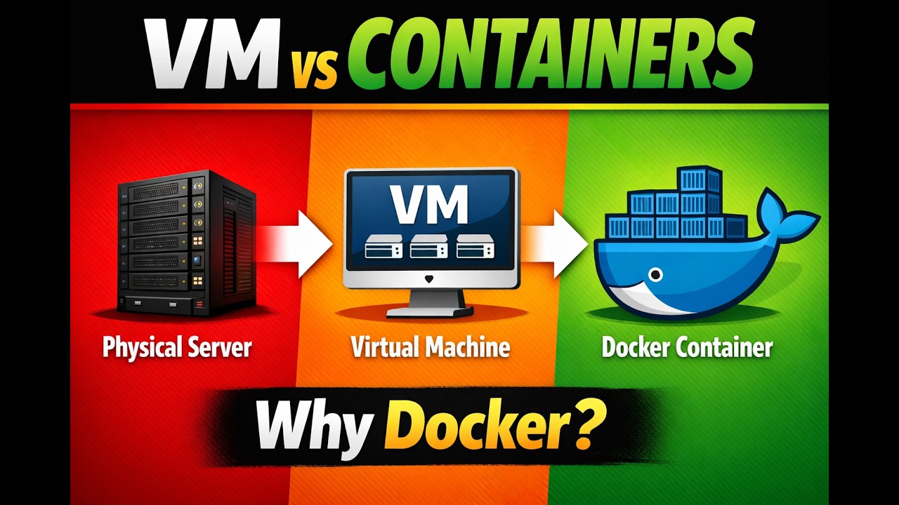 From Physical Server to Docker Containers | Hypervisor, VM & Containerization Explained
