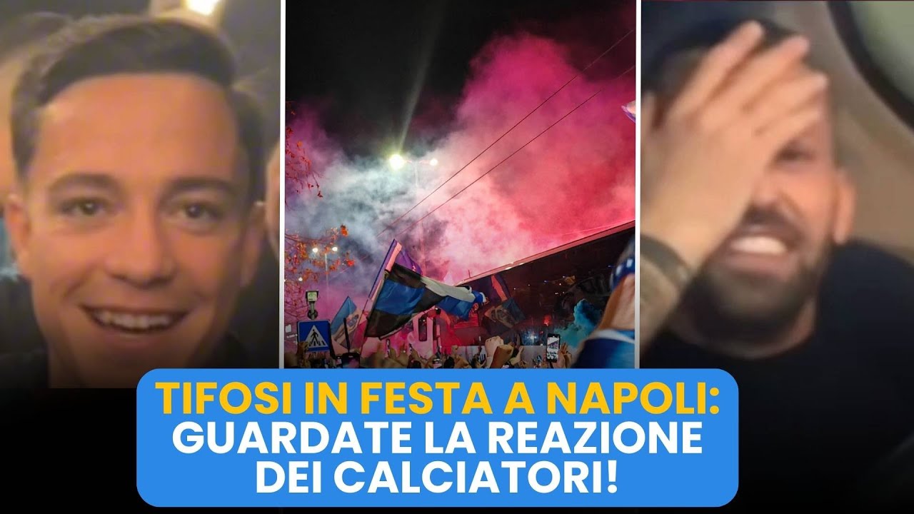 NAPOLI IN FESTA 💥 | La REAZIONE dei CALCIATORI di ritorno da Bergamo è IMPERDIBILE 😂💙
