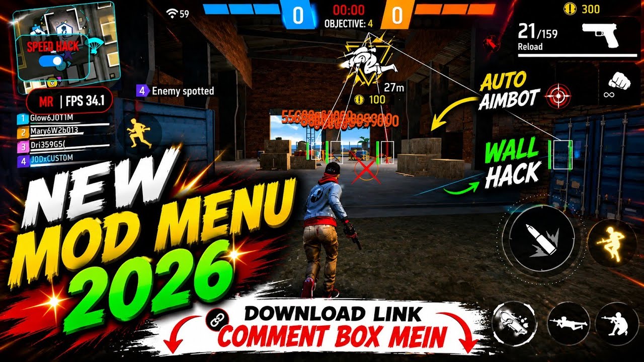 Free Fire Hack ✅ Free Fire mod menu ob53 👽 Freefire Mod Menu Apk Auto kill + fly Hack FF Panel Hack👻