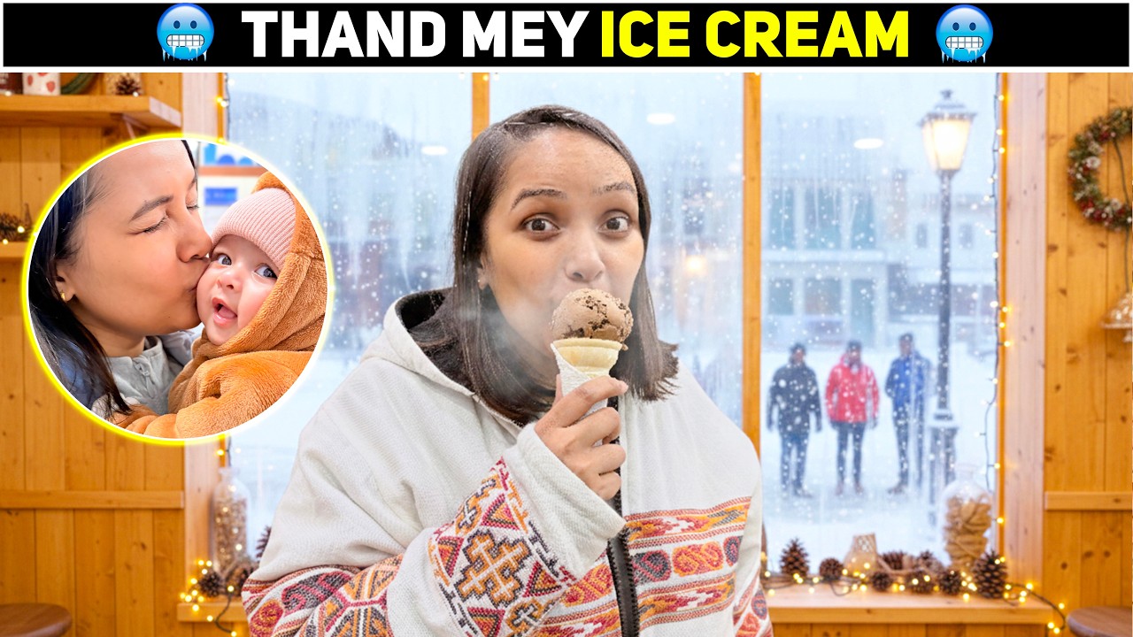 Sardi Mein Ice Cream 😱 | Twin Baby Vlog | New Daily Vlog