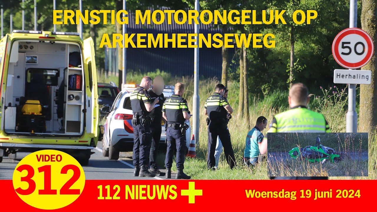 Ernstig Motorongeluk op de Arkemheenseweg in Nijkerk