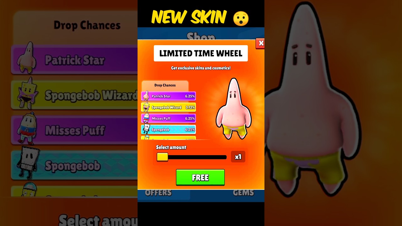 ALL UPCOMING SKINS IN 0.60 UPDATE 🤯 STUMBLE GUYS X SPONGEBOB 😍