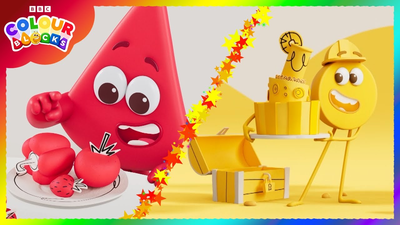 Colourful Cakes and Food Fiesta! 🍰 | Learn Colours | @Colourblocks