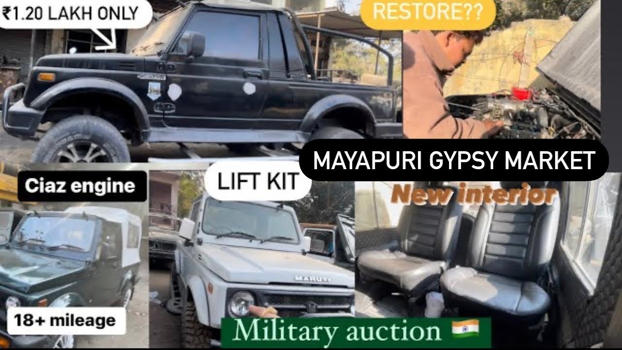 Cheapest gypsy of ₹1.20 lakh | Army auction | Diesel engine in gypsy | सब सा सस्ती जिप्सी दिल्ली में