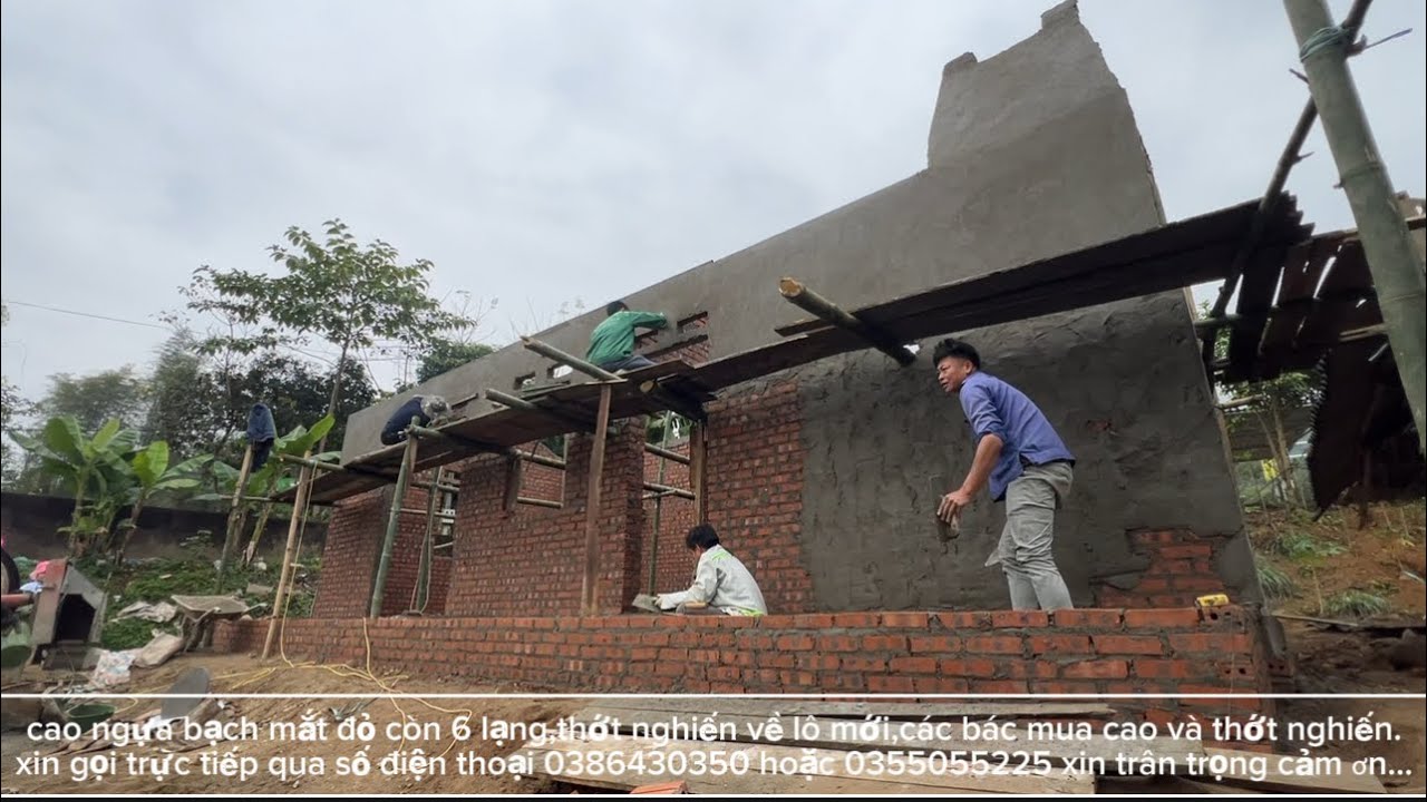 tuyệt vời công trình xây dựng nhà hai bác “ĐÔI-SAI” anh em thợ xây cố gắng vượt tiến độ #gaiban 