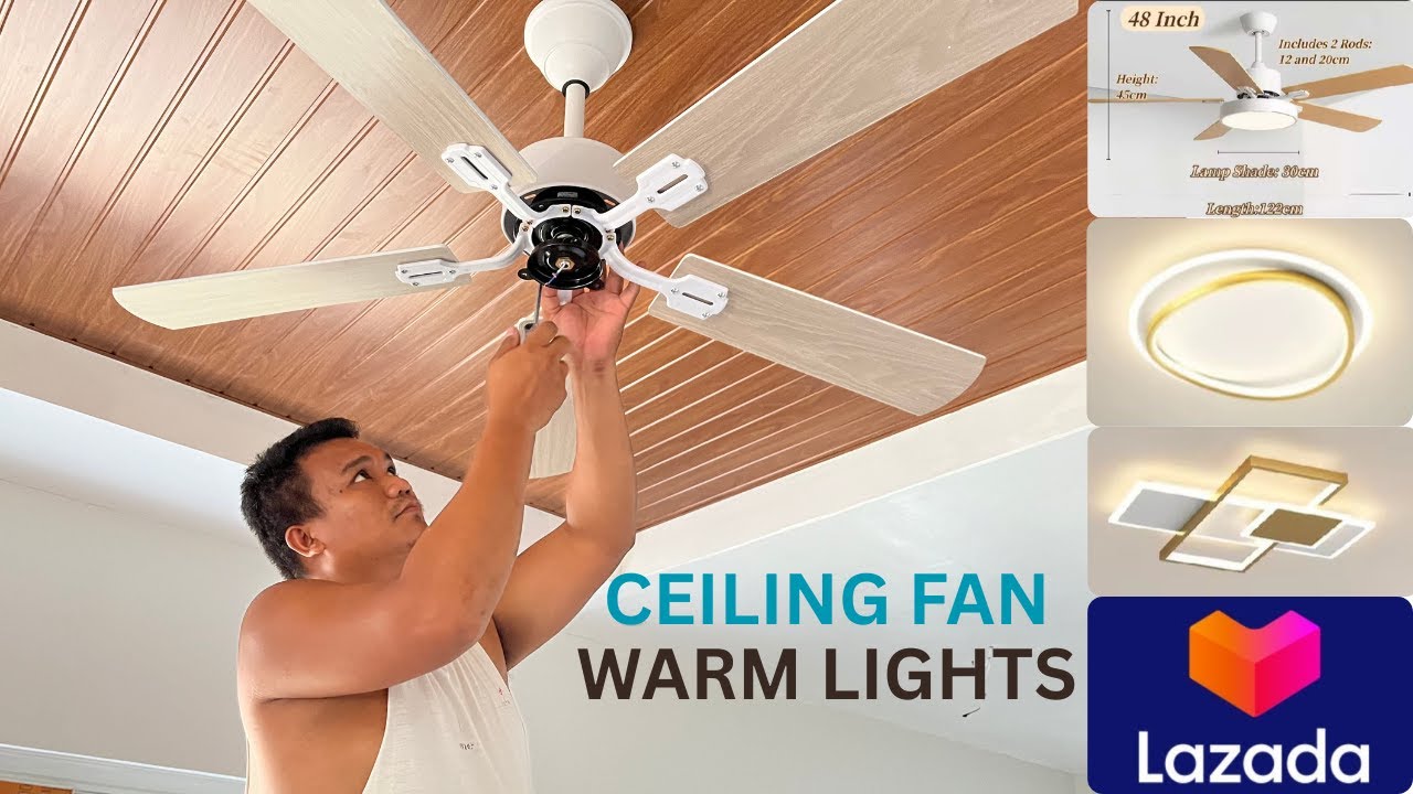MODERN CEILING FAN WITH REMOTE LED LIGHT I CEILING FAN I INSTALLATION OF MODERN CEILING FAN I JeRox