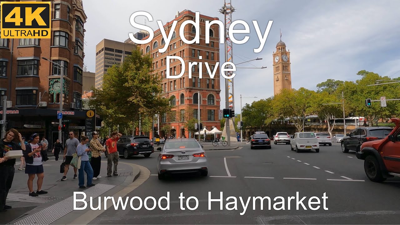 Driving Burwood to Haymarket | Sydney Australia | 4K UHD 
