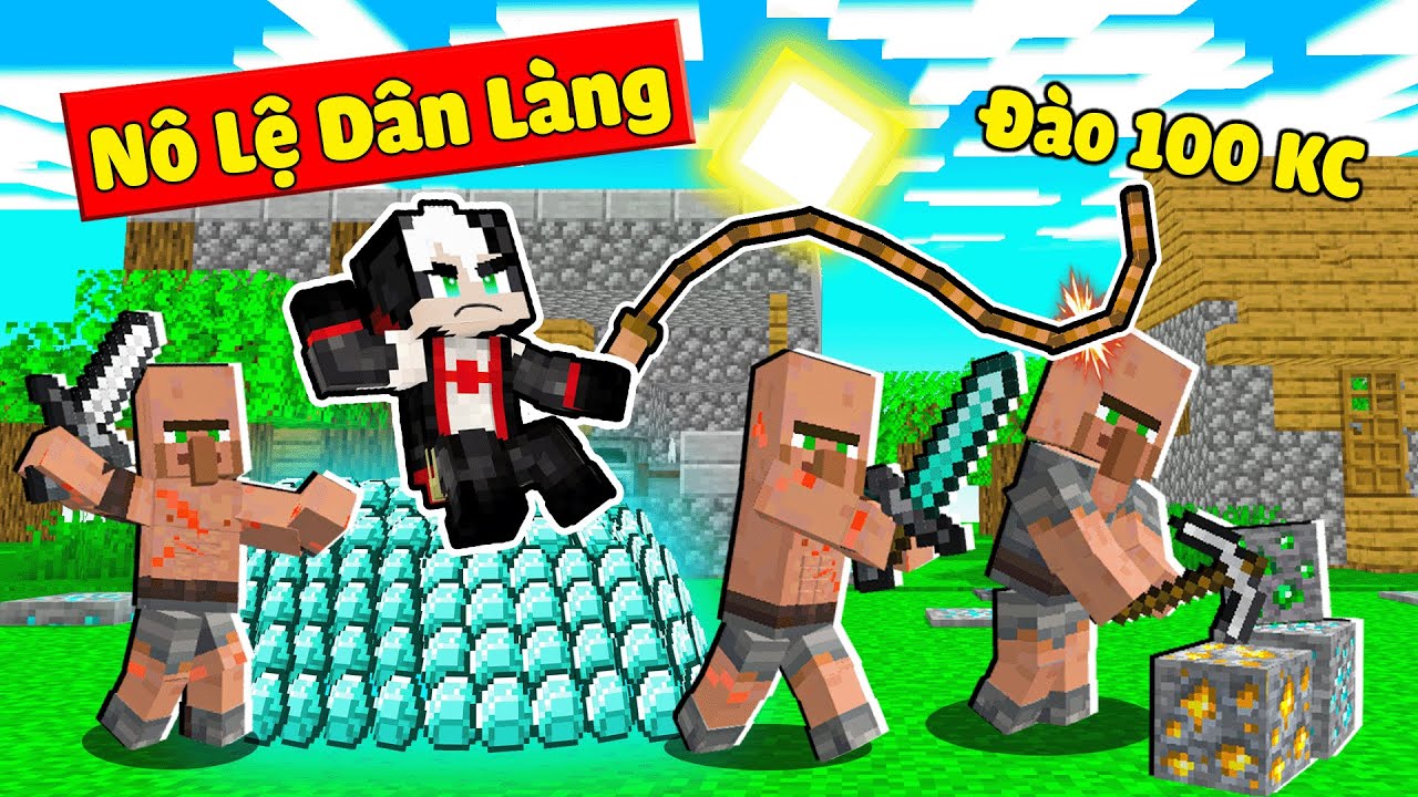 REDHOOD THỬ THÁCH 24 GIỜ BIẾN ĐỔI DÂN LÀNG THÀNH NÔ LỆ TRONG MINECRAFT*MỀU CHẾ TẠO DÂN LÀNG PRO MCPE