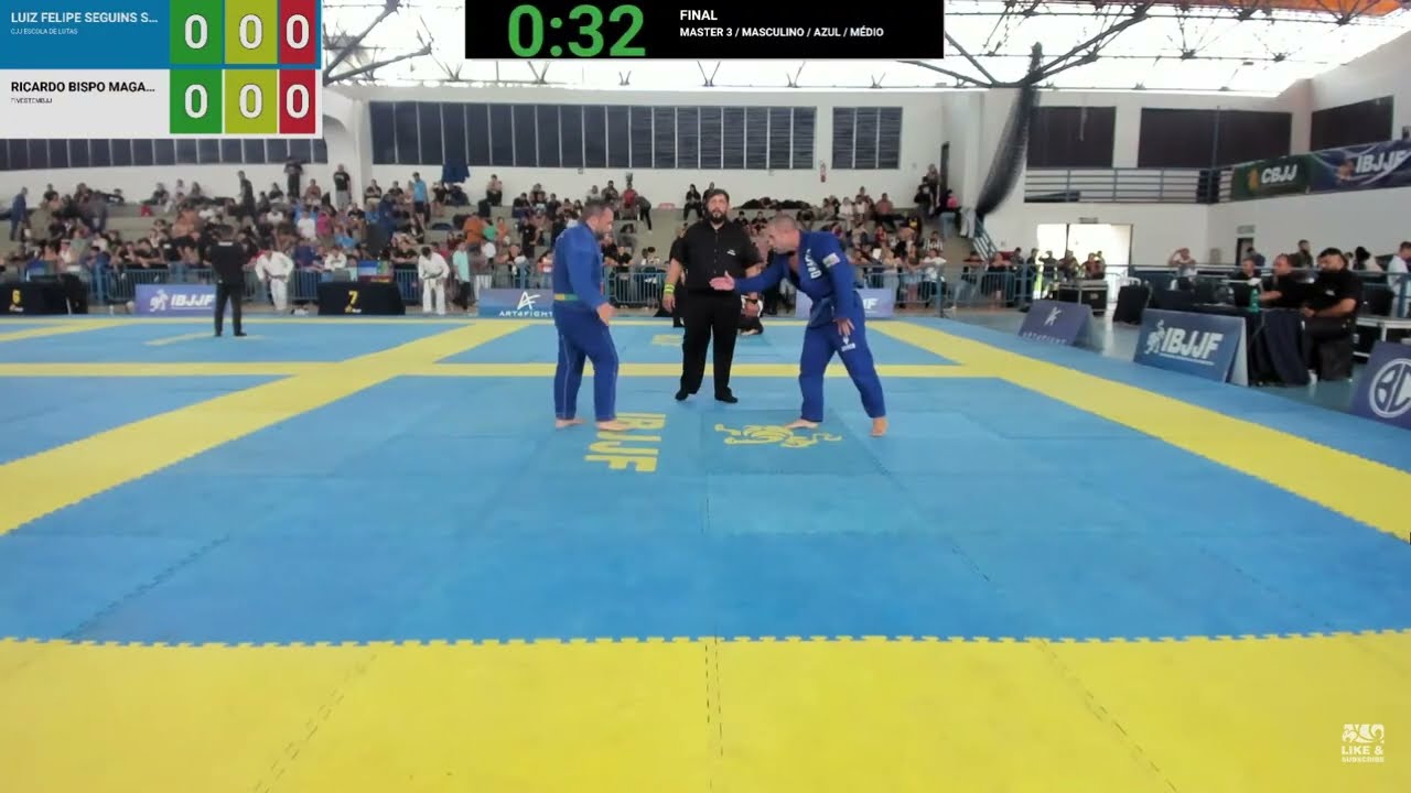 Jiu-Jitsu - Trajetória do Campeão:  Masculino / Master 3 / Faixa Azul / Médio (82.30kg) (Final)