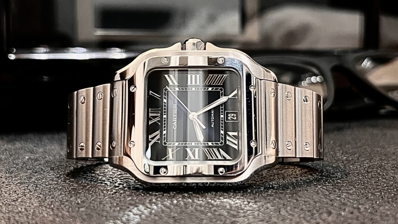 Cartier Santos (Santos De Cartier) в синем цвете! Полный обзор