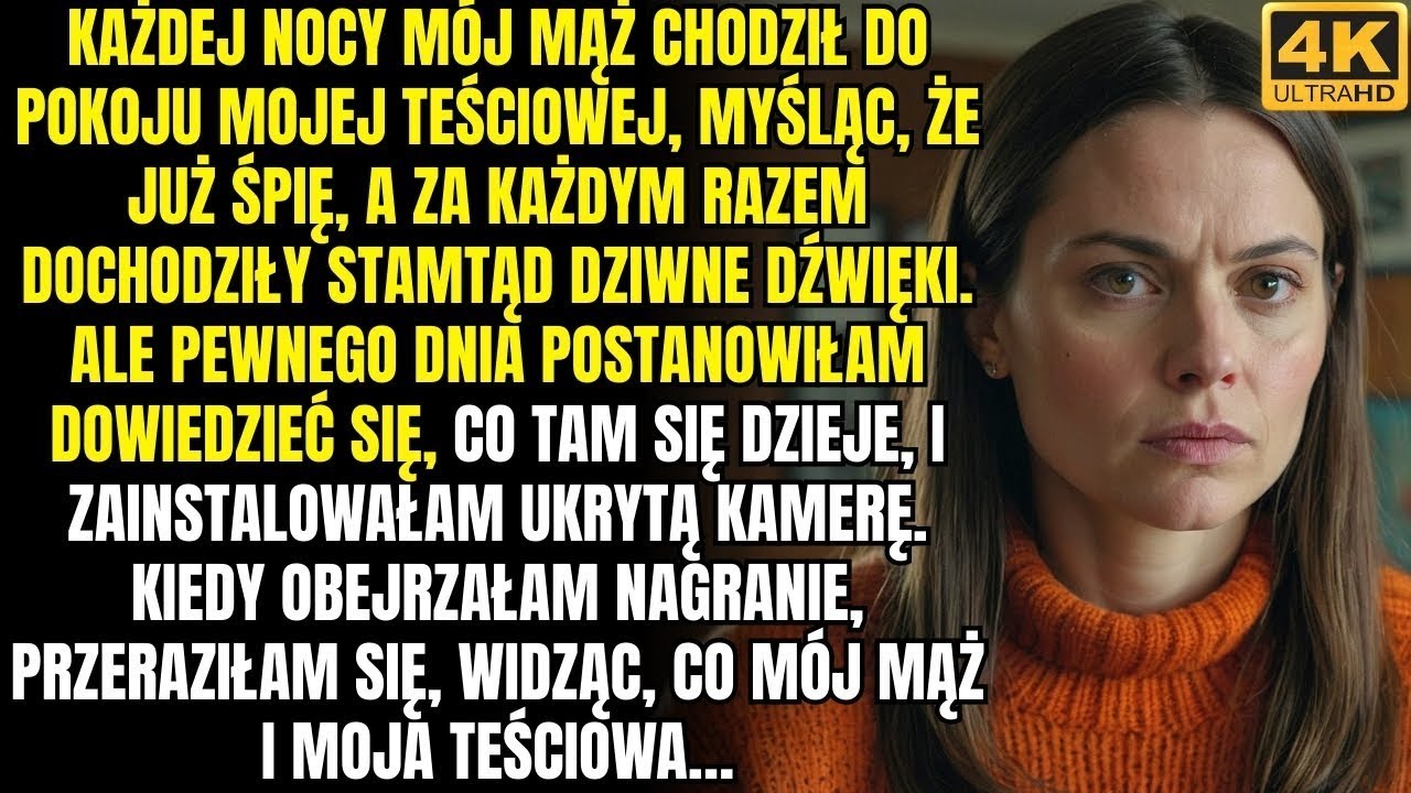 „Mój mąż chodził nocami do teściowej  Zainstalowałam kamerę  Gdy obejrzałam nagranie, przeraziłam