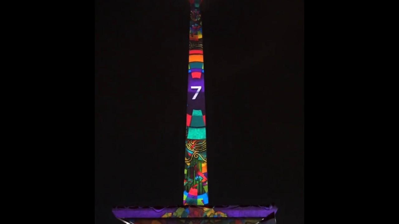 Countdown Asian Games 2018 video mapping Monas