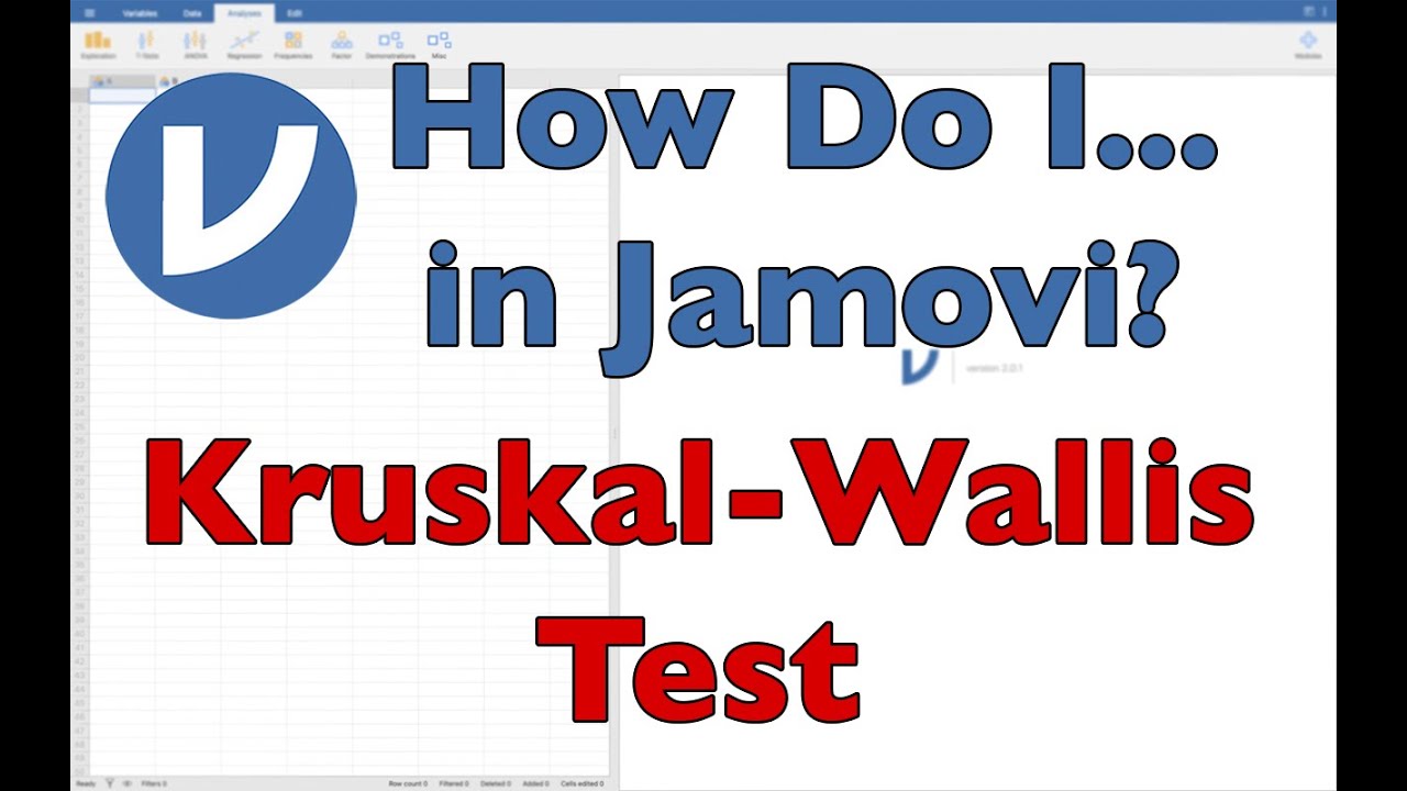 How do I... DO A KRUSKAL-WALLIS TEST in Jamovi? (2022)