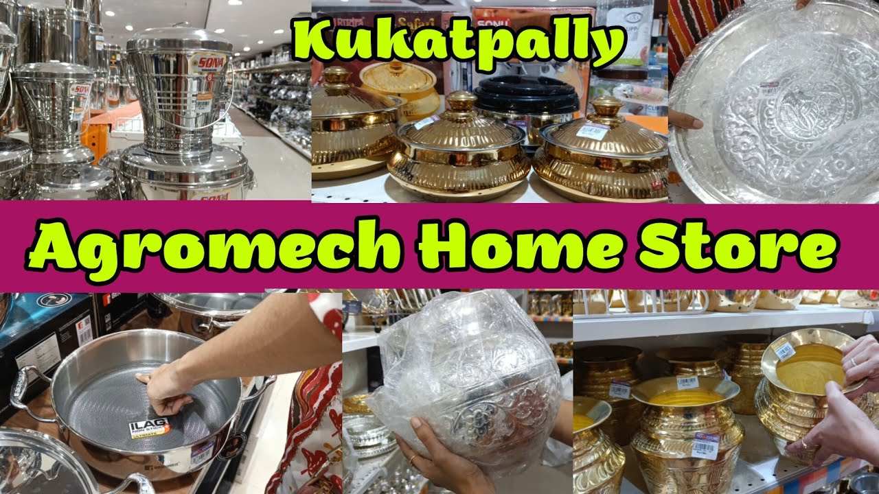 Agromech Home Store Kukatpally | New Arrivals | Brass | German Silver | Steel Factory | Telugu vlogs