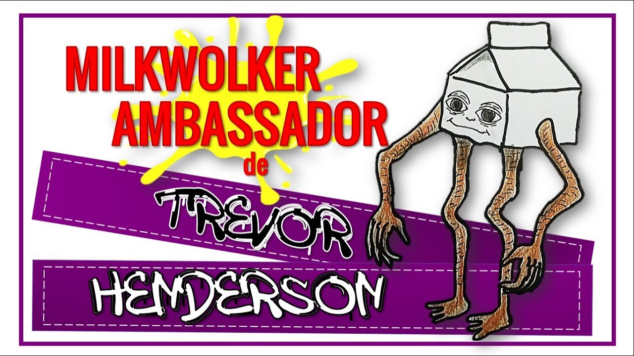 Cómo DIBUJAR y PINTAR a 🥛MILKWALKER AMBASSADOR de Trevor Henderson/How to DRAW MILKWALKER AMBASSADOR