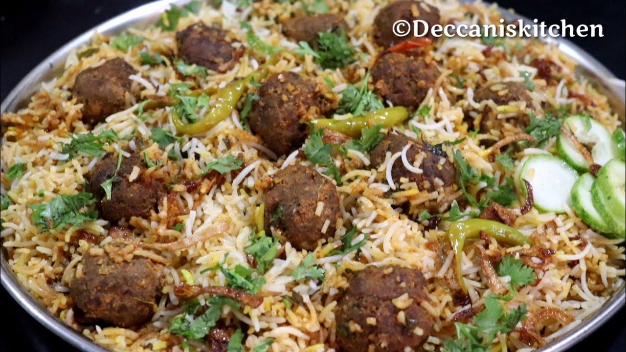 Kofta Biryani Recipe By Deccani's Kitchen (Kofte ki Biryani)
