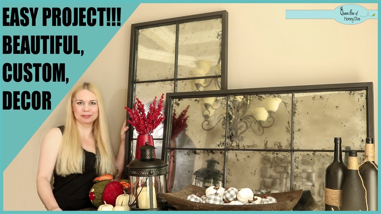 Multi Pane Antique Mirror Build - DIY Home Decor Video