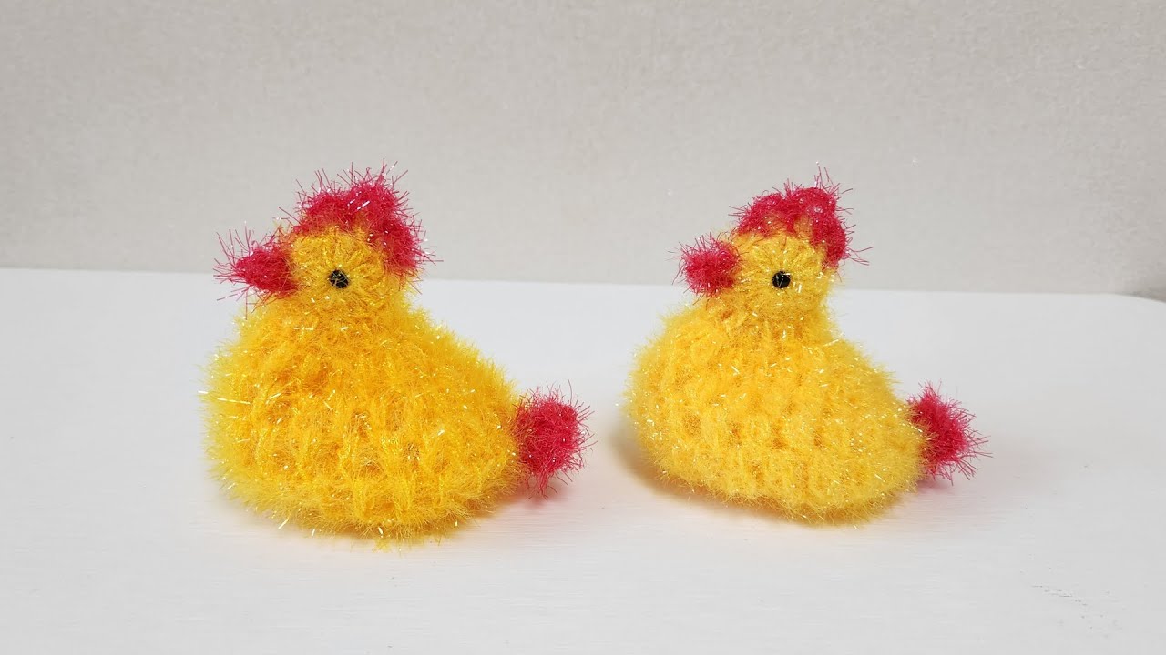 수세미뜨기/엄마닭 수세미/ Crochet chicken/Crochet hen/ Crochet rooste/Crochet dish scrubber