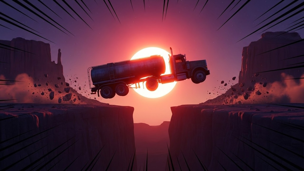 DISASTER OR GLORY? Heavy Cargo Jump Challenge | #trucksim #shorts #shortsfeed