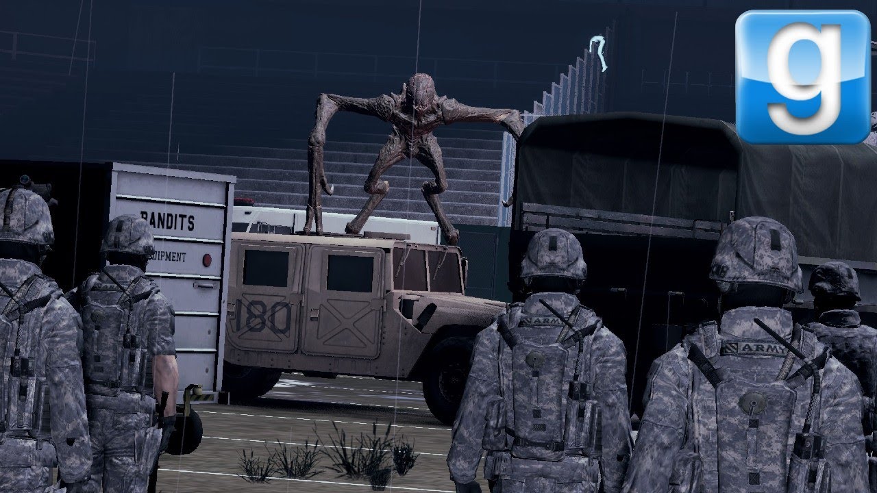 A Quiet Place DeathAngels Nextbot VS Military Snpc's Garry's Mod