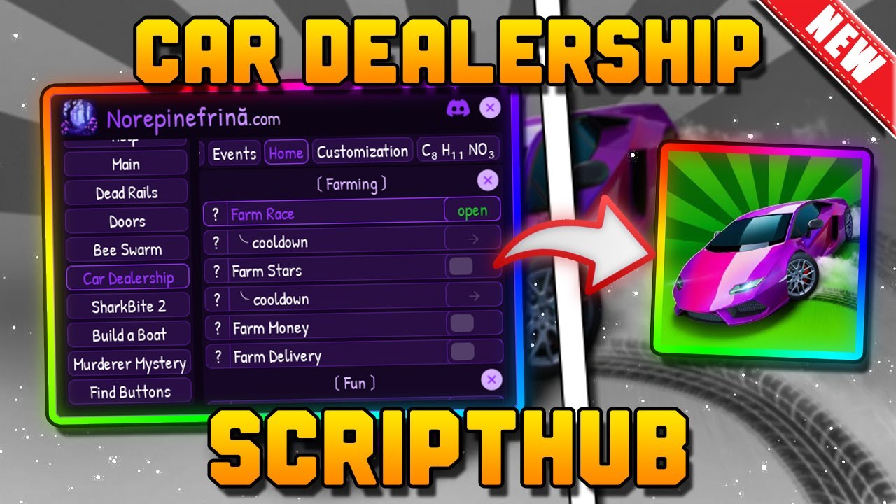 🔥 ScriptHub - Car Dealership Tycoon Script | Auto Farm - Auto Race - Auto Money | Celular & PC