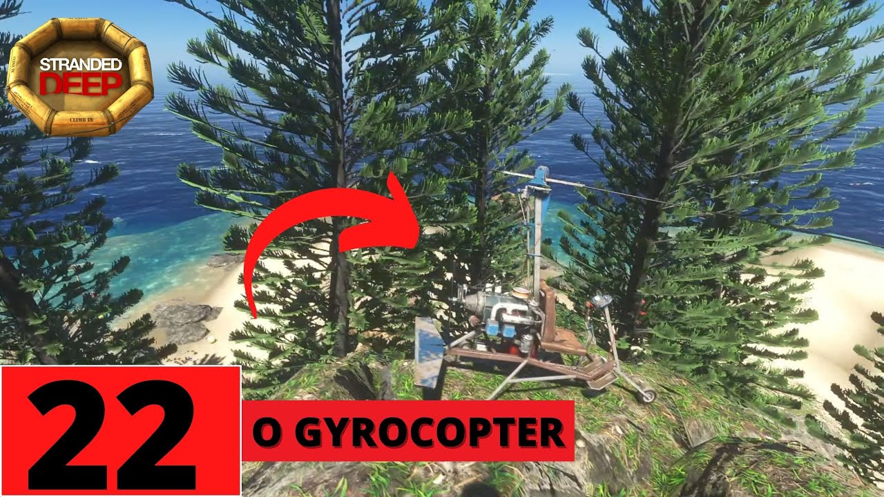 COMO FAZER helicóptero tutorial gyrocopter porta avioes final Stranded Deep MestreGames