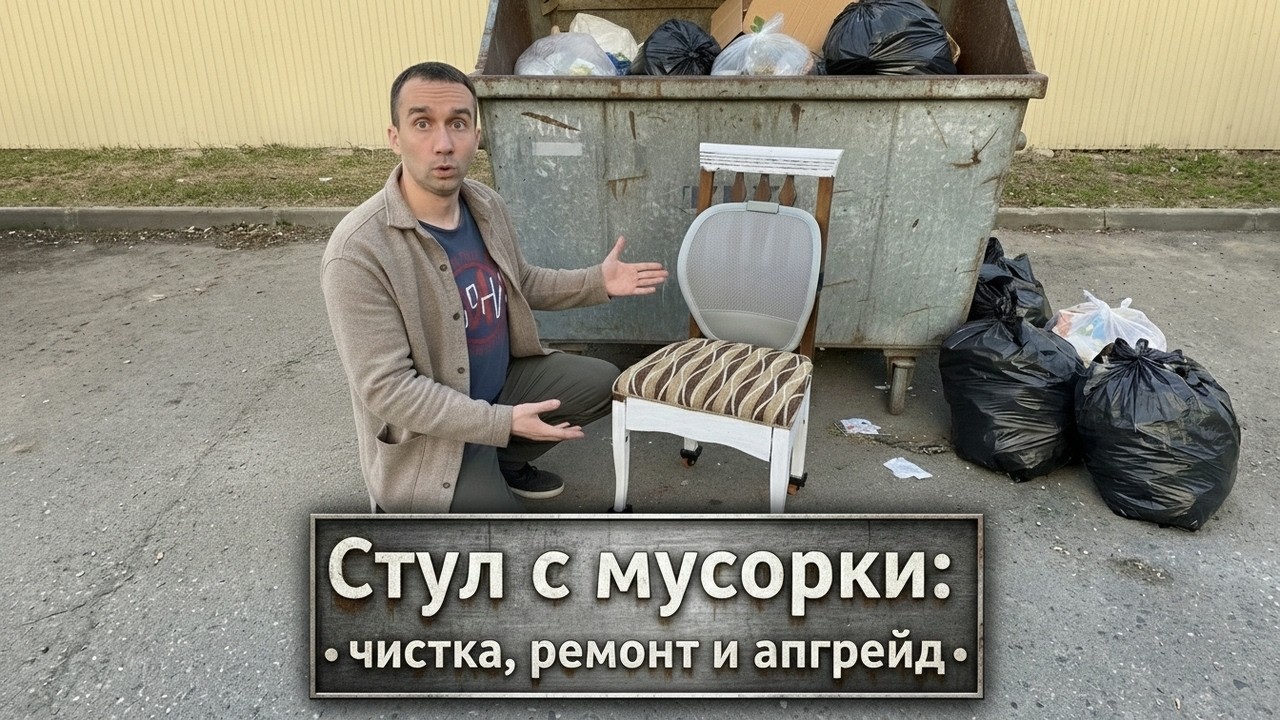 Стул с мусорки – восстановление и апгрейд