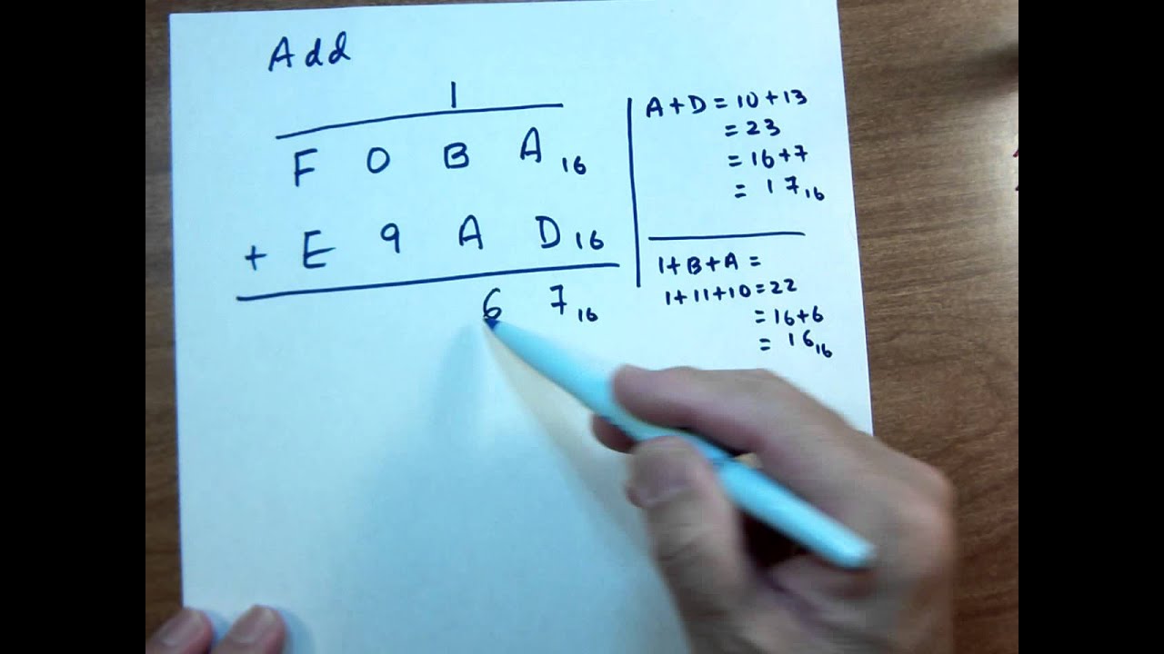 ADDITION IN BASE 16