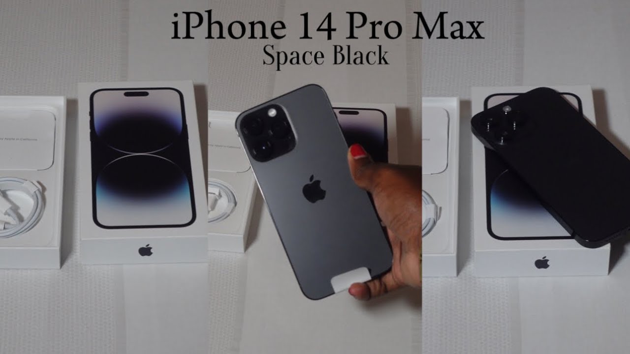 iPhone 14 Pro Max Space Black  512GB aesthetic unboxing | camera testing+ set up
