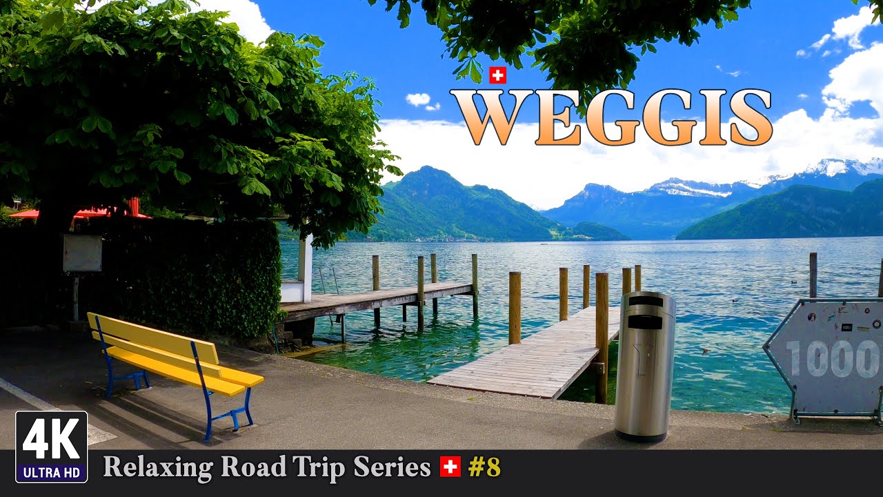 Relaxing Road Trip Series in Switzerland 🇨🇭 Ep#8 - Scenic City Drive From Lucerne To Weggis Luzern