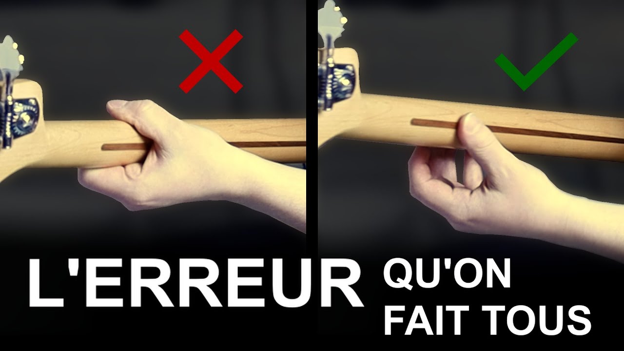 Technique main gauche  - La bonne position (tuto guitare basse débutant)