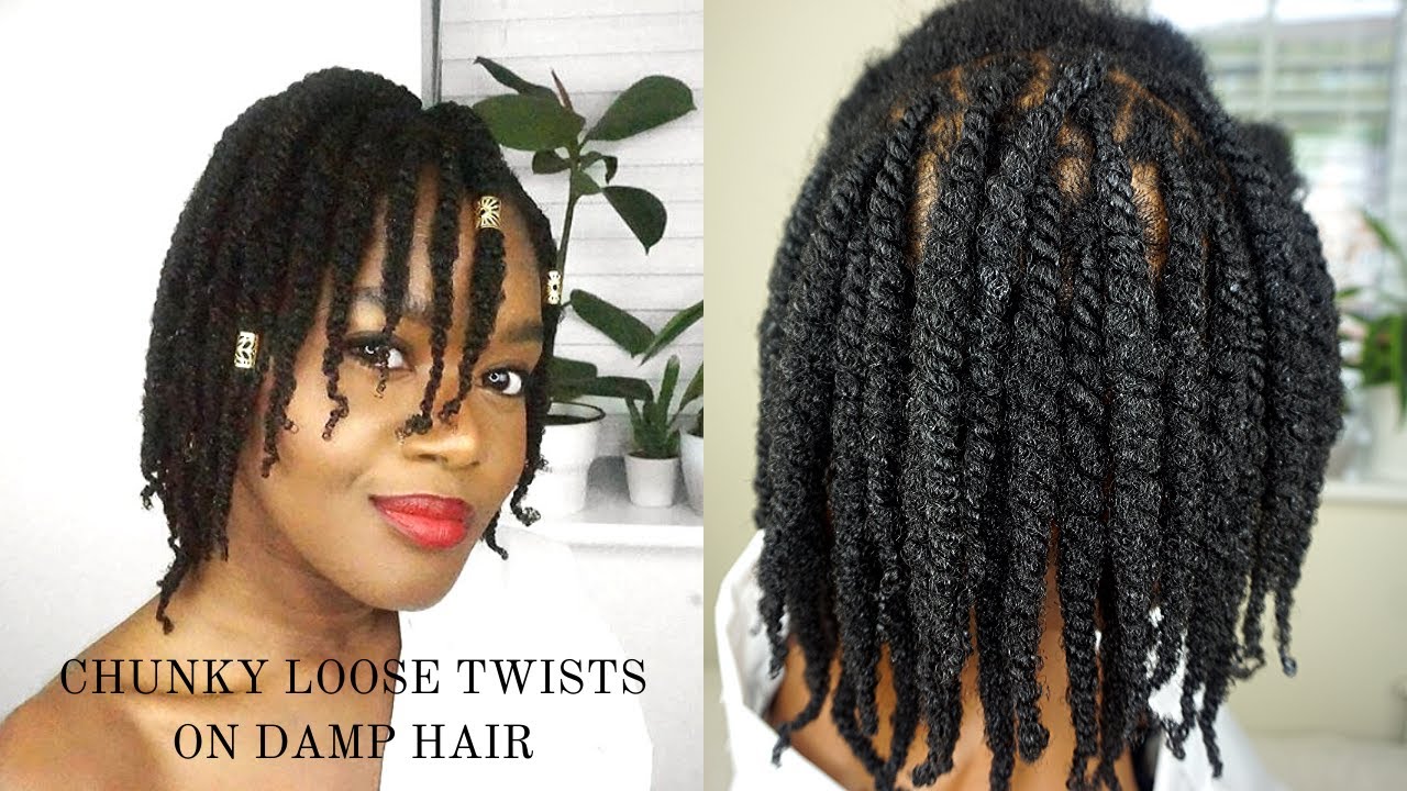 Chunky Loose Twists on Damp Hair | Thick 4c Hair | Protective Styles | #Naturalhair | LimitlessBloom