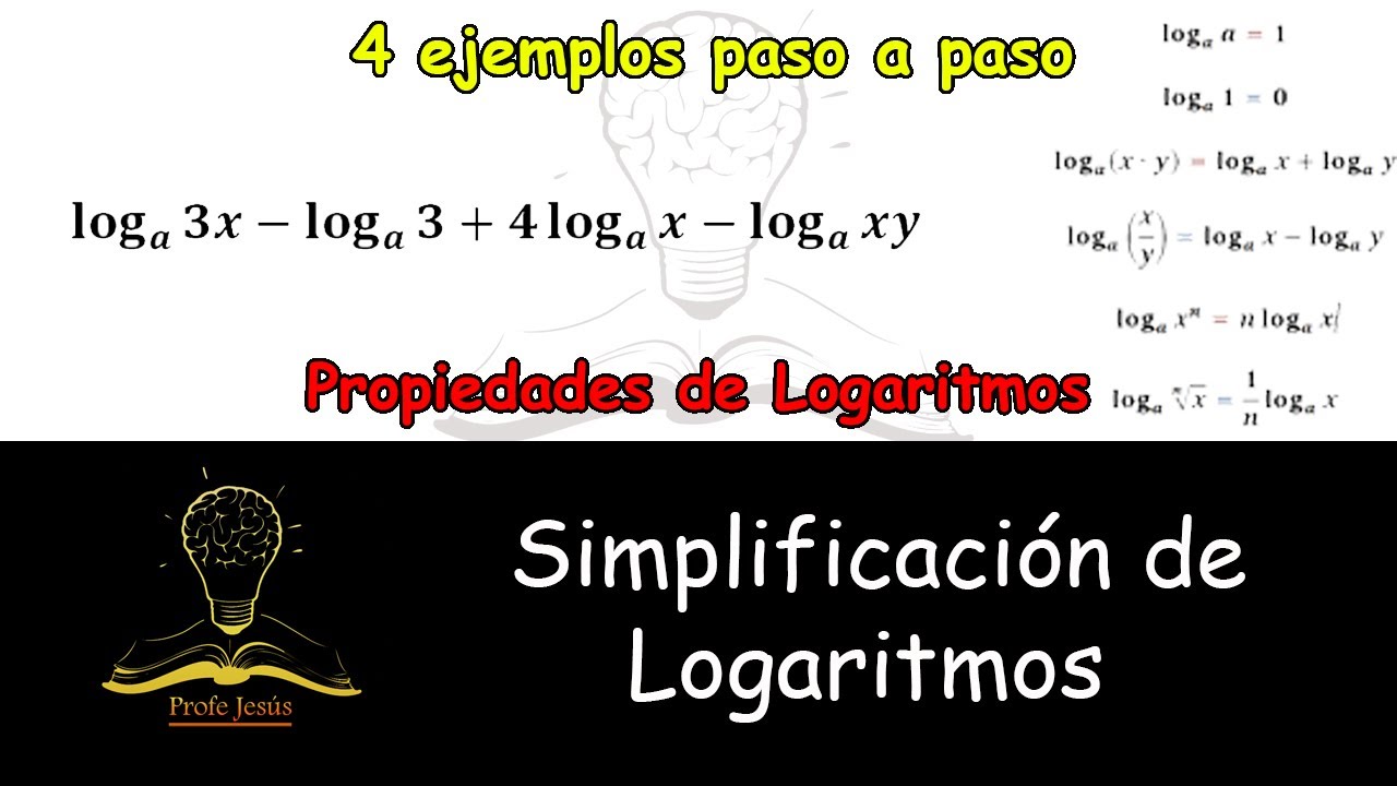 Simplificación de Logaritmos   I   ¡¡Repaso de propiedades y partes!!