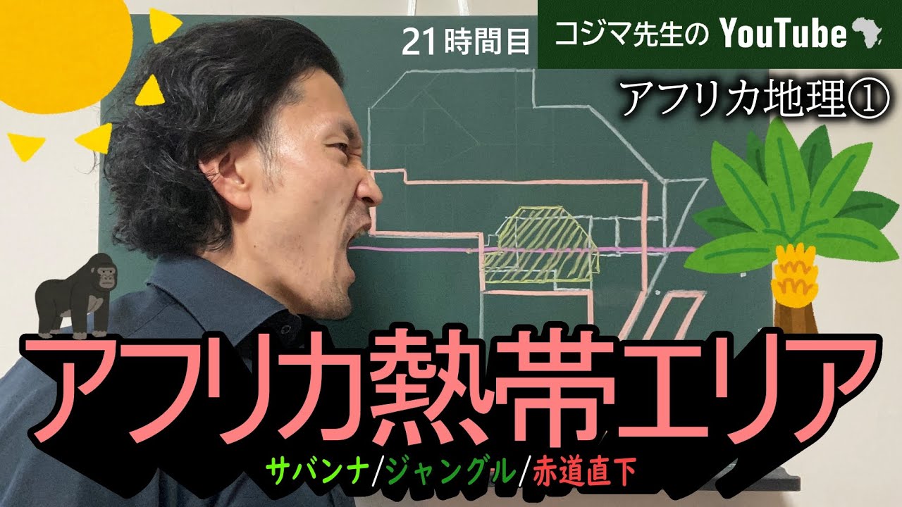 【アフリカ地理】一度見たら忘れない！赤道の位置と熱帯気候