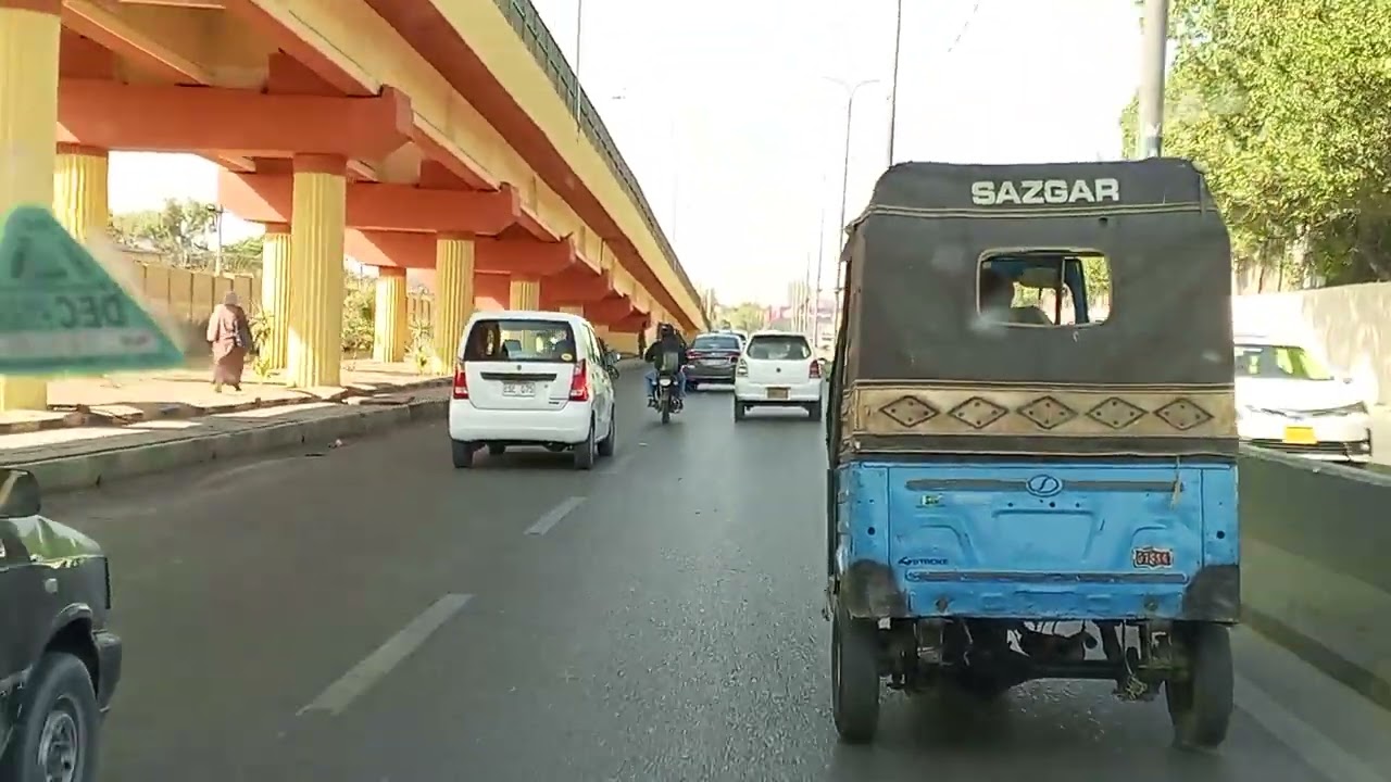 Shahrah e Faisal to Gulshan Iqbal road view
