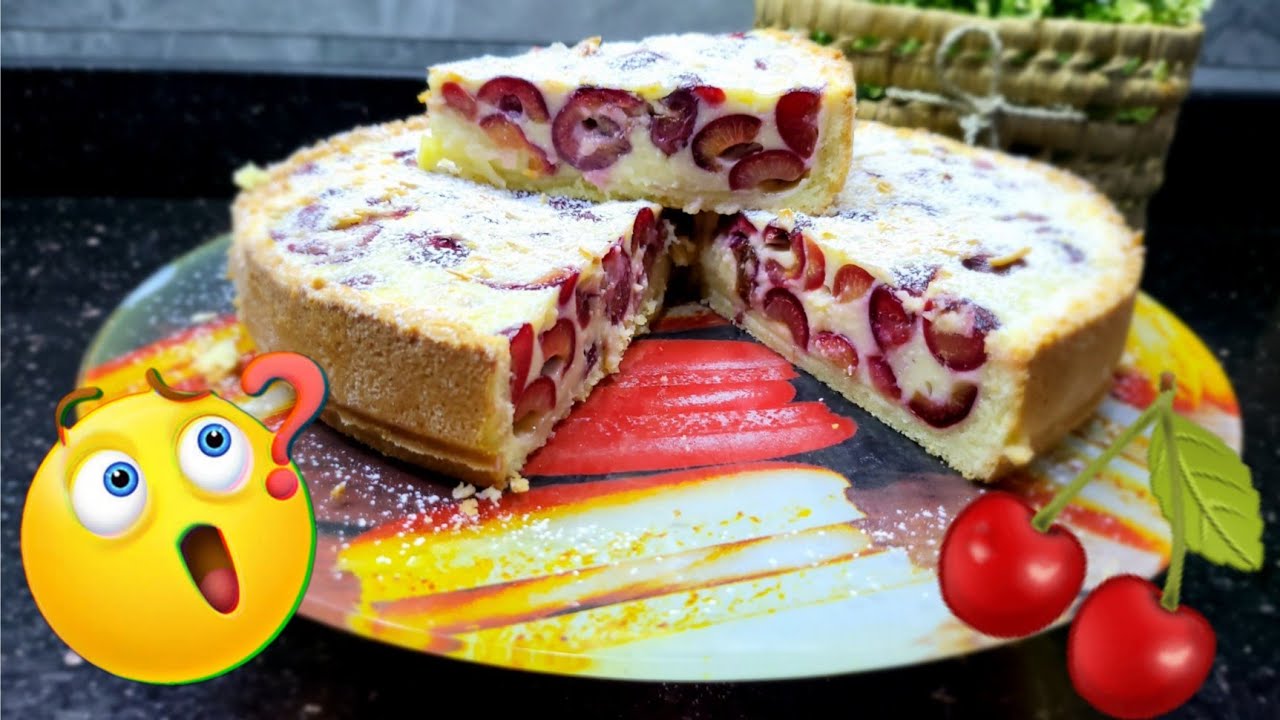 🍒تارت كلافوتي tarte clafoutis بسوريز🍒 روعة 😋😋😋