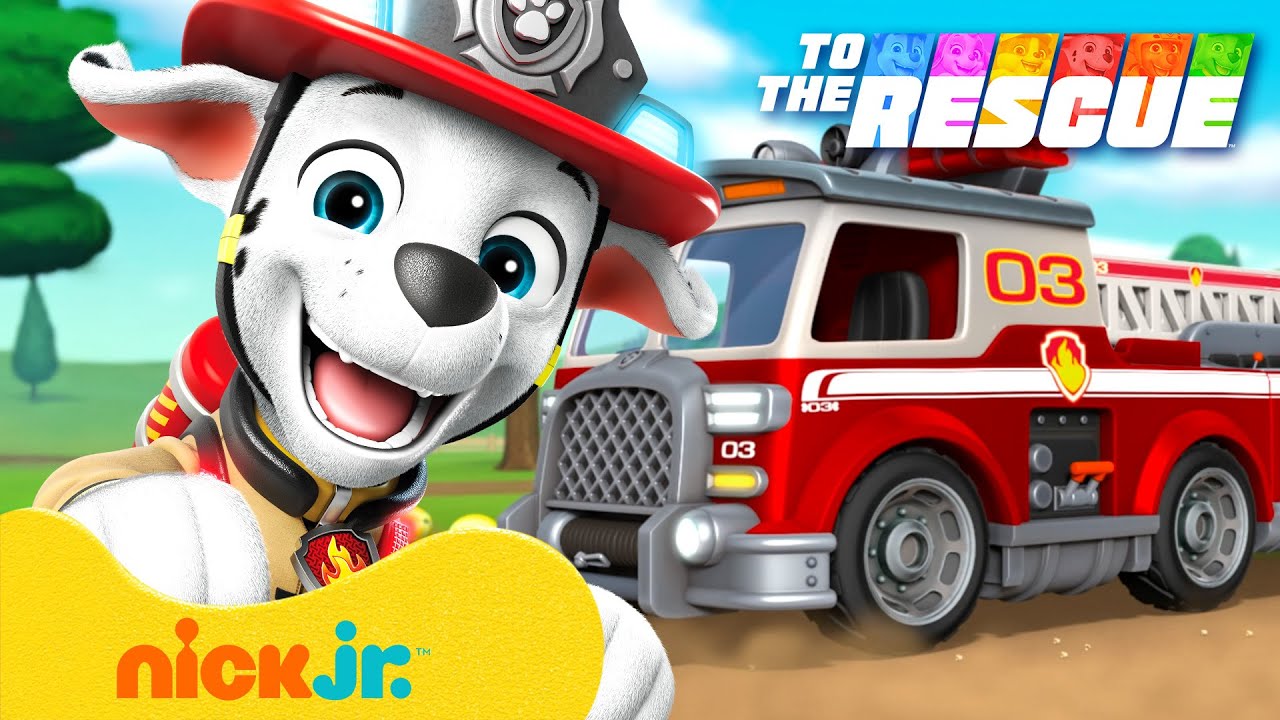 PAW Patrol's Fire Rescue To The Rescue! 🧯🚂 w/ Marshall & Rocky | Nick Jr.