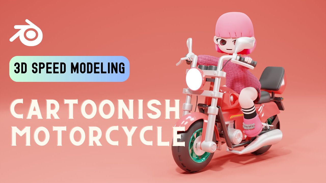 How to Model a Cartoonish Motorbike in Blender 3.6 (Easy Beginner Tutorial)