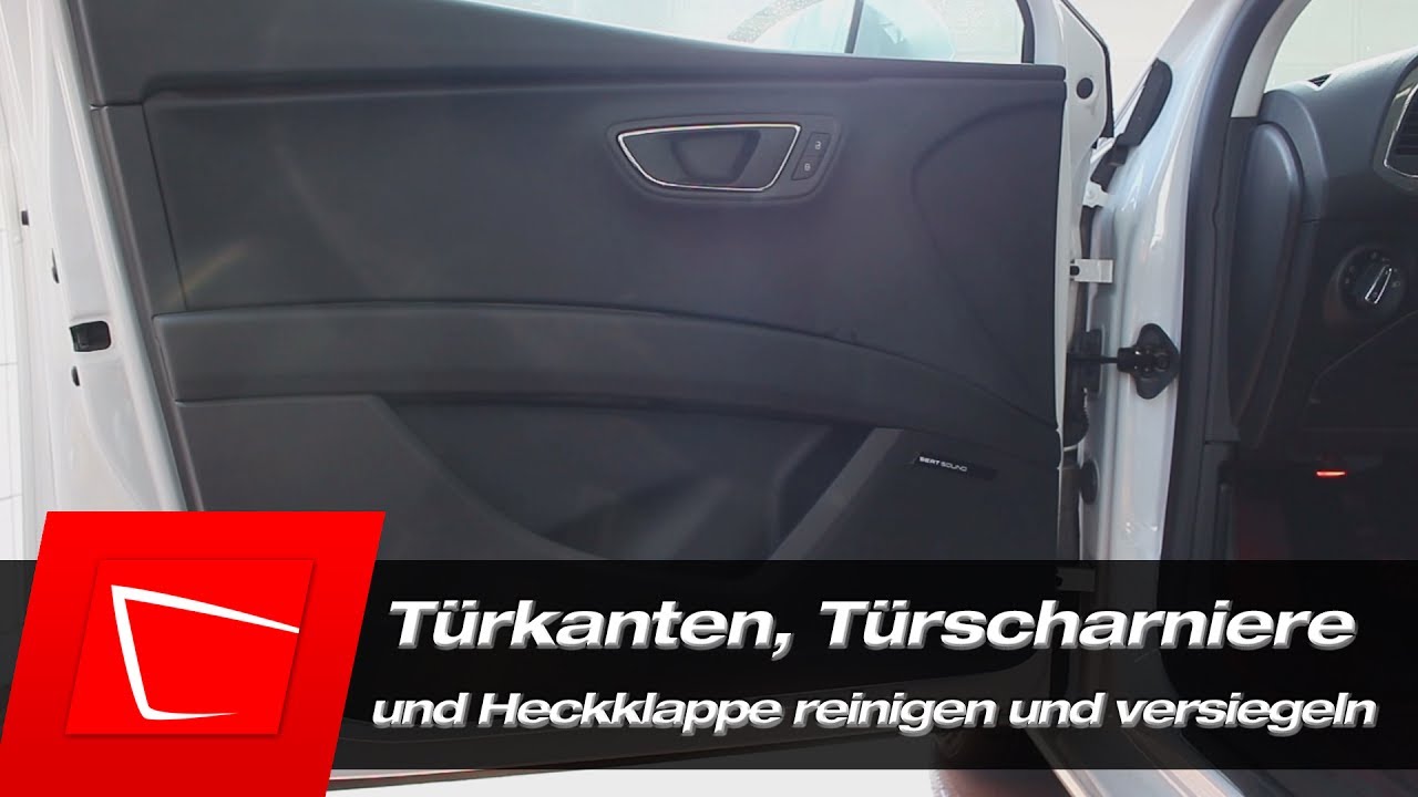 Türkanten Türscharniere, Gummidichtungen und Heckklappe reinigen und versiegeln