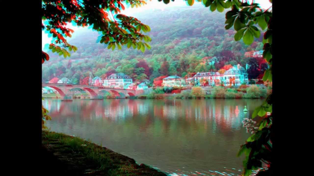 Photo 3 D stereo views of the Neckar and Frankfurt,2014.
