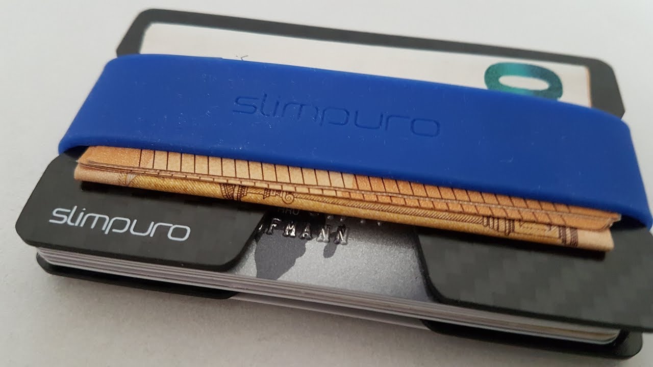 Slimpuro Carbon Slim Wallet mit Multitool, M&uuml;nzfach -der Bestseller-Geldbeutel