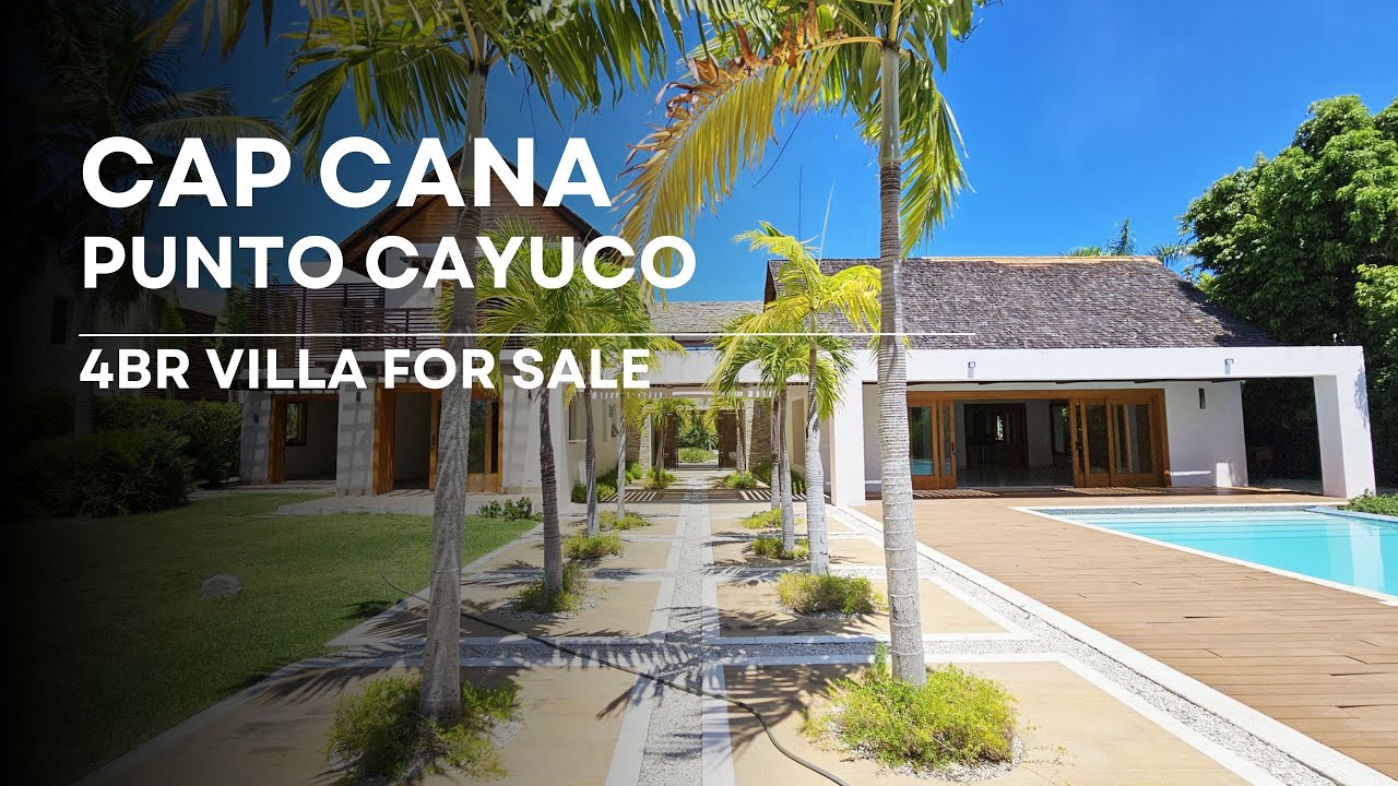 For Sale Villa Tropical 4BR with Golf View in Punto Cayuco, Cap Cana, Dominican Republic