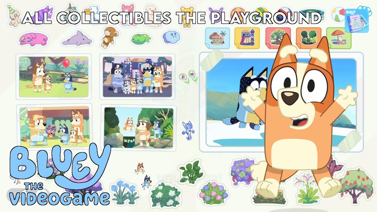 Bluey The Videogame | Все коллекционные предметы / Стикеры The Playground