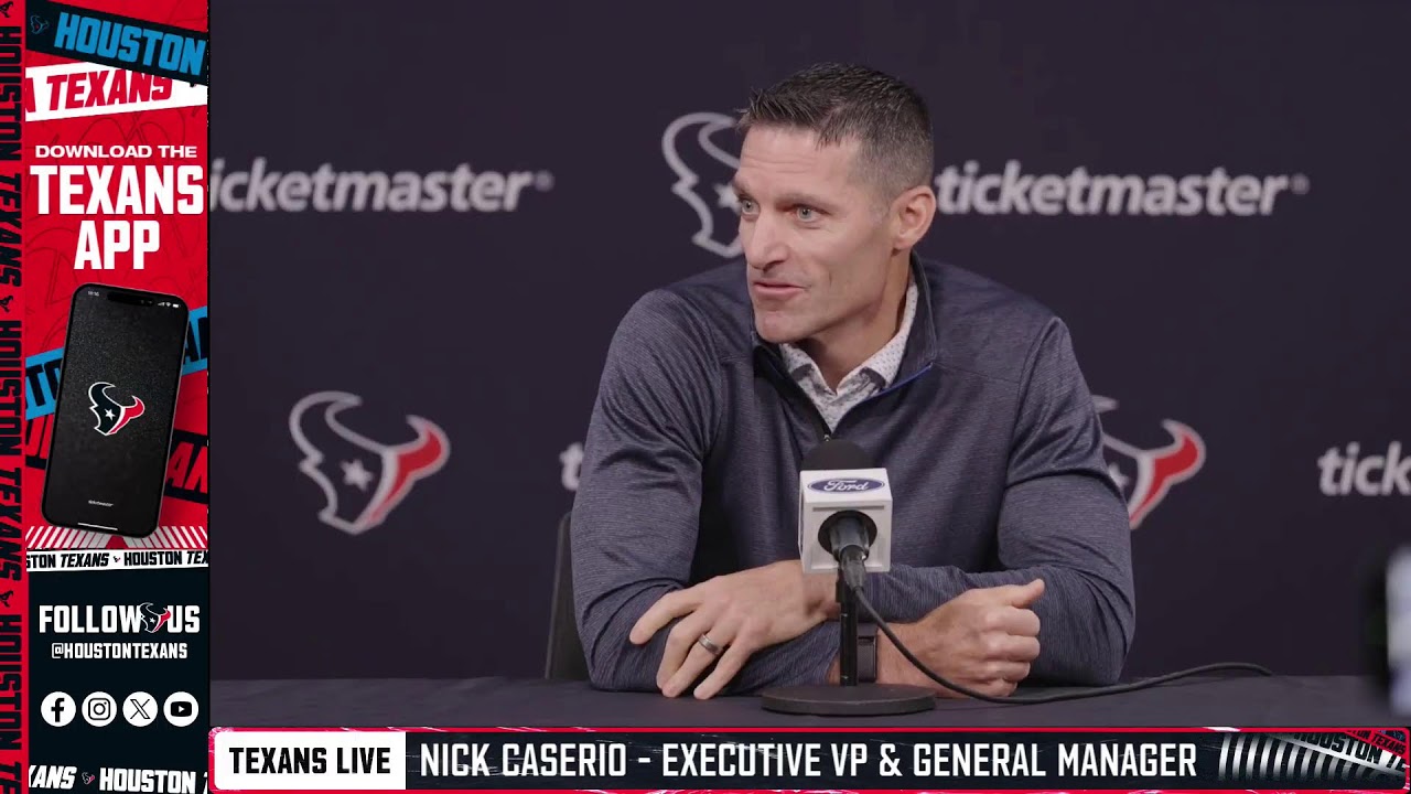 LIVE:  Houston Texans EVP & GM Nick Caserio addresses the media