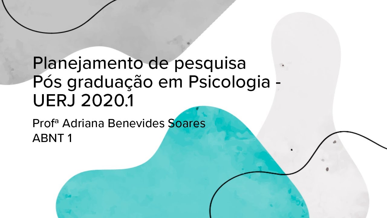 Planejamento de pesquisa - ABNT 1