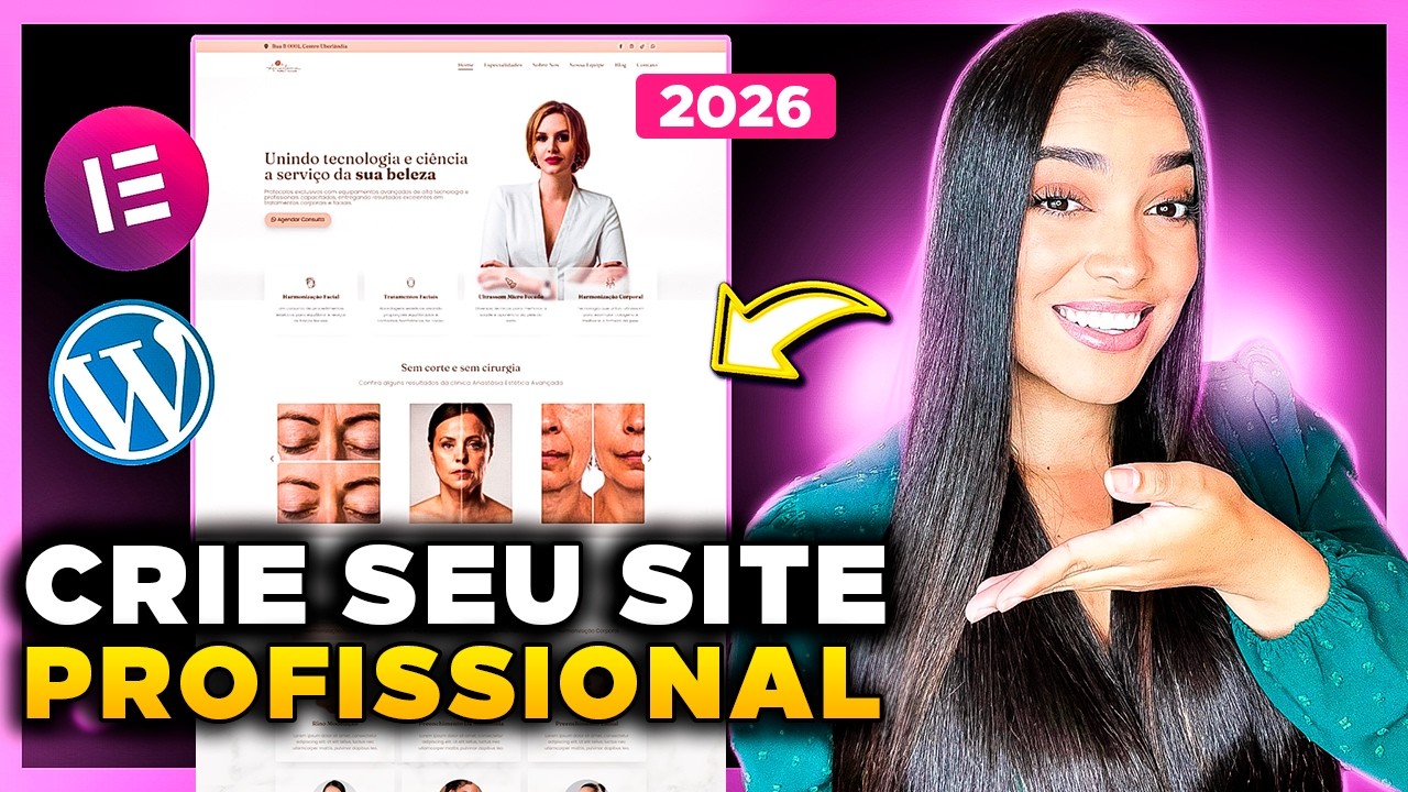 Como Criar um SITE NO WORDPRESS com Elementor 2026 [Criar Site Profissional Multipage Passo a Passo]
