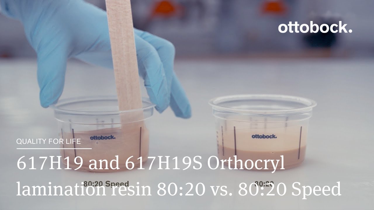 617H19 and 617H19S Orthocryl lamination resin 80:20 vs. 80:20 Speed - Material comparison