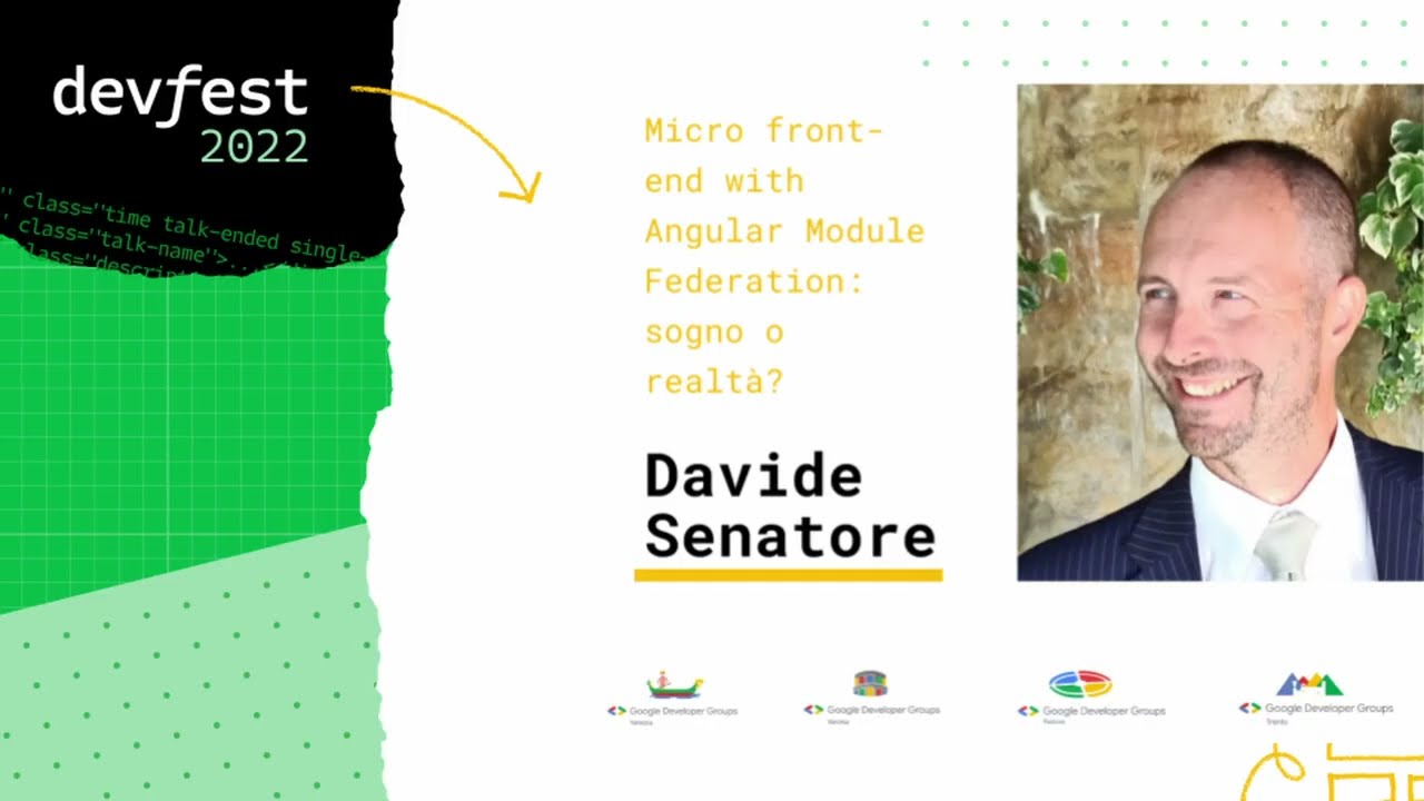 Micro front-end with Angular Module Federation: sogno o realtà? - DevFest Triveneto 2022
